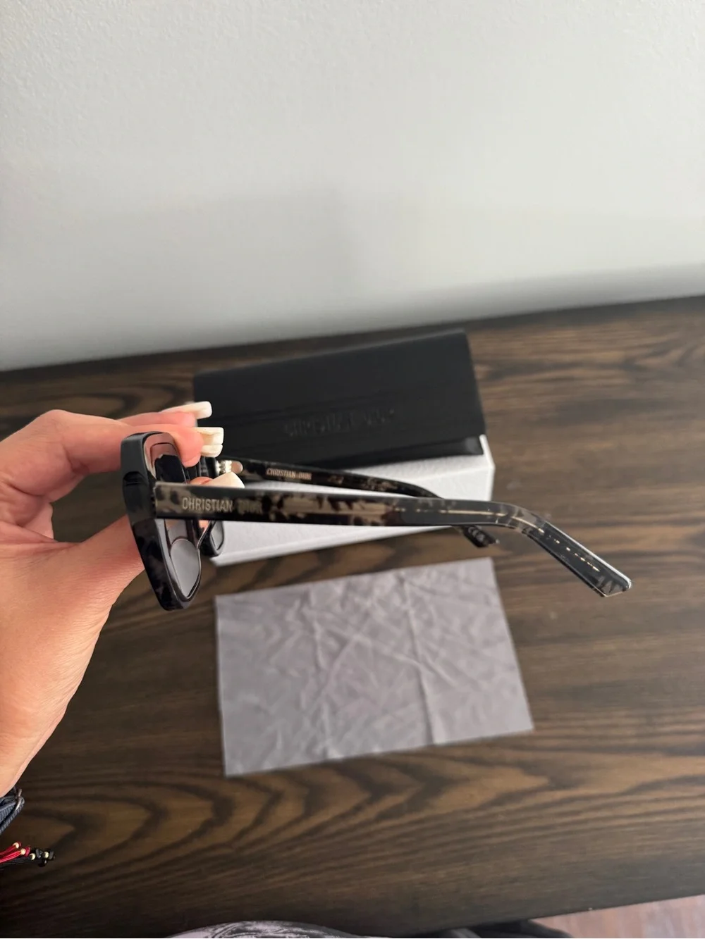 Dior Women's Black Oversized Square Sunglasses